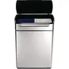Image de Poubelle Rectangulaire Touch-bar 2x24l Inox Mat