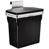 Image de Poubelle De Placard 10l Noir/chrome