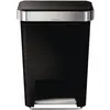 Image de Poubelle Rectangulaire 45l Simpele Human Couleur: Noir