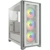 Image de Corsair iCUE 4000X RGB Boîtier tour milieu blanc en verre trempé (ATX, E-ATX, mATX, Mini-ITX), Boîtier PC, Blanc