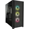 Image de CORSAIR iCUE 5000X RGB - Tour - ATX - panneau latéral fenêtré (verre trempé) - pas d'alimentation (ATX) - noir - USB/Audio