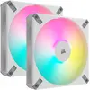 Image de Corsair AF140 Rgb Elite (140 mm, 2x), Ventilateur PC, Noir, Blanc, Transparent