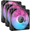 Image de Corsair iCUE LINK RX120 RGB (120 mm, 3x), Ventilateur PC, Noir, Multicolore
