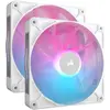 Image de Corsair iCUE LINK RX140 RGB (140 mm, 2x), Ventilateur PC, Blanc, Multicolore