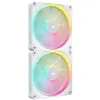Image de CORSAIR Modèle du produit : Lot de 2 Ventilateurs de boitier iCue Link LX RGB - 14cm (Blanc)