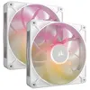 Image de CORSAIR Lot de 2 Ventilateurs de boitier iCue Link RX Max RGB - 14cm (Blanc)