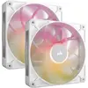 Image de Corsair RX140 MAX RGB (140 mm, 2x), Ventilateur PC, Blanc