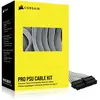 Image de Corsair Premium Individually Sleeved DC Cable Pro Kit Type 5 (Generation 5) (61 cm, 24 broches ATX, 4 broches Molex, 4+4 broches 12V, 6+2 broches PCI-Express, PCI-Express 16 broches, S-ATA 15 broches), Câble interne (PC)