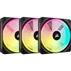 Image de Pack de 3 ventilateurs PC Corsair iCUE LINK QX120 RGB 120 mm noir