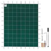 Image de VEVOR Couverture de piscine sécurité hiver rectangulaire maille vert 6,1x12,2 m