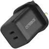 Image de OtterBox UK GaN Chargeur mural à chargement rapide (65 W, 2 ports), Chargeur USB, Noir