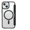 Image de OtterBox React Folio Series - Étui à rabat pour téléphone portable - compatibilité avec MagSafe - cristal noir (incolore/noir) - pour Apple iPhone 13, 14, 15
