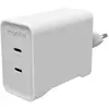 Image de Zagg mophie Netzteil GaN 70W 2x USB-C 2026 weiss (70 W, 2 ports), Chargeur USB, Blanc