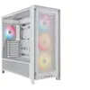 Image de CORSAIR FRAME 4000D RS ARGB - Mid tower - ATX étendu - panneau latéral fenêtré (verre trempé) - pas d'alimentation (ATX) - blanc - USB/Audio