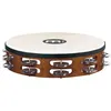 Image de Meinl TAH2AB - Tambourin bois avec peau 2 rangées de cymbalettes - African brown