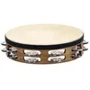 Image de Meinl TAH2WB - Tambourin 10'' Bois Avec Peau Brun Noyer Tambourin - tamborim