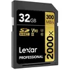 Image de Lexar carte sdhc 32 go 2000x v2 professional 300 mo/s classe 10 uhs-II u3