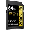 Image de Lexar Professional Gold 2000x (64 Go, SDXC, U3, UHS-II), Carte mémoire, Noir