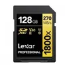Image de Carte mémoire SD Lexar SDXC 128 Go Noir et Jaune