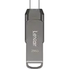 Image de Lexar LECTEUR DE MÉMOIRE FLASH USB3.1 256G/D400 LJDD400256G-BNQNG (256 Go, USB-A, USB-C), Clé USB, Gris