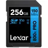 Image de Lexar Carte SDXC PRO 256GB UHS-1 V30 Série Bleue (800x) (256 Go, SDXC, UHS-I), Carte mémoire, Noir