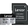 Image de Lexar Professional Silver Plus (1000 Go, MicroDrive, microSDXC, U3, UHS-I), Carte mémoire, Argent, Noir