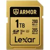 Image de Lexar SDXC Pro Gold Series ARMOR UHS-II 1TB V60 IP68 Stainless Steel R280/W210MB/s (1000 Go, SDXC, U3, UHS-II), Carte mémoire, Argent, Or