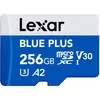 Image de Lexar Blue Plus MicroSD Card256GB (256 Go, microSDXC, U3, UHS-I), Carte mémoire, Blanc, Bleu