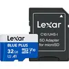 Image de Lexar MEMORY MICRO SDXC 32GB UHS-I/W/A LMSBLPL032G-BNANG (32 Go, microSDXC, UHS-I), Carte mémoire, Bleu