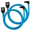 Image de CORSAIR Câbles SATA Gainés Droits/Coudés 60 cm (coloris bleu)