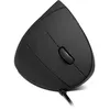 Image de Souris Optique Verticale Ergonomique, Filaire, Câble USB de 1m46, 1000 DPI, 5 Boutons - Noir