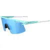 Image de Tifosi, Unisexe, Lunettes de sport, Sonnenbrille Moab Lite Glacier Blue M-L Clarion Blue/AC-Red/Clear (Glacier Blue, Ac Red, Bleu clair, Clear), Bleu, Rouge, Transparent