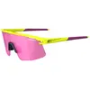 Image de Tifosi, Unisexe, Lunettes de sport, Sonnenbrille Moab Lite Speed Yellow M-L Clarion Sunset Pink/AC-Red/Clear (vitesse jaune, Ac Red, Clarion Sunset Pink, Clear), Jaune, Rouge, Pink, Transparent