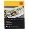 Image de Kodak Photo Sticker Paper Gloss 120gsm A6x20 (3510652) (120 g/m², A6, 20 pcs), Papier photo, Blanc