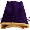 Image de FanRoll Würfelbeutel Velvet Purple with Gold Satin Small