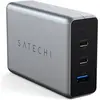 Image de Satechi Travel GaN (100 W, 3 ports), Chargeur USB, Gris