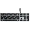 Image de Satechi Slim W3 (DE, Filaire), Clavier, Gris, Noir