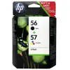 Image de HP 56/57 Combo Pack - Pack de 2 - noir, couleur (cyan, magenta, jaune) - original - cartouche d'encre - pour Deskjet 450, 55XX; Officejet 6110; Photosmart 7150, 7350, 7550; psc 21XX, 2210