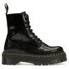 Image de Dr. Martens Jadon Bottes à Plateforme en Cuir Lisse Noir Chaussures de Sport Homme 15265001 41