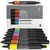 Image de Winsor & Newton, Marqueur, 0290110 ProMarker, Marqueur de mise en page professionnel - 2 pointes, fine et large pour Zeic (6x)