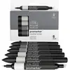 Image de Winsor & Newton, Marqueur, 6 ProMarker Neutral Tones Layout Markers couleurs assorties 1.0 - 2.0 mm (6x)