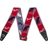 Image de Fender Weighless 2 Monogrammed Strap sangle guitare rouge/blanc/bleu