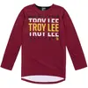 Image de Troy Lee Designs, Hommes, Maillot de cyclisme, Ruckus 3/4 Jersey, Spun, oxblood, M (M), Rouge, Noir, Marron, M