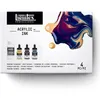 Image de Encre acrylique - Liquitex - Kit de pouring - Couleurs profondes - 3x30ml + médium de lissage