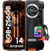 Image de OSCAL PILOT 2 Smartphone Incassable 6.5 Double Écran (8+16)Go+256Go 50MP+32MP 8800mAh Orange avec Montre Connectée W60