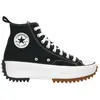 Image de Baskets Converse Run Star Hi Noires Unisexe Blanc Gomme 166800C 36