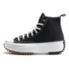 Image de Baskets Converse Run Star Hi Noires Unisexe Blanc Gomme 166800C 37.5