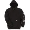 Image de Sweat à capuche non zippé logo Carhartt manche noir XS Carhartt S1K288BLKXS