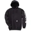 Image de Carhartt, Hommes, Pull-over, Manches Bluza Midweight Signature Logo Hoo, Noir, (XS)