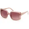 Image de Guess, Femmes, Lunettes de soleil, Soleil Injected Beige Brown Carré Normal Sfumato